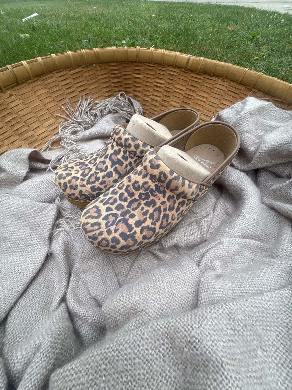 NWOT Dansko Professional Leopard Suede Leather Clogs